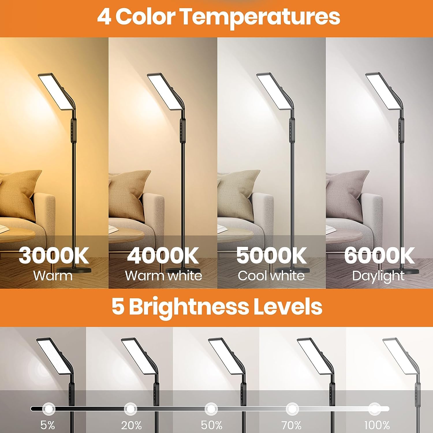 MAXSUN Floor Sunlight Therapy Lamp