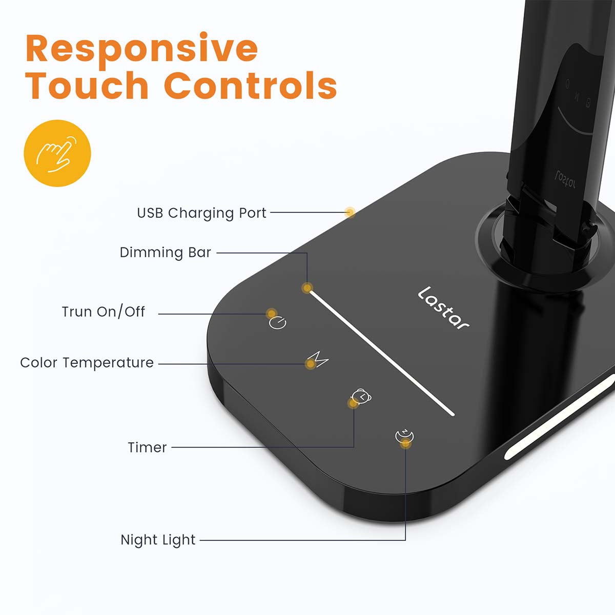 Dimmable LED Desk Lamp with USB Port