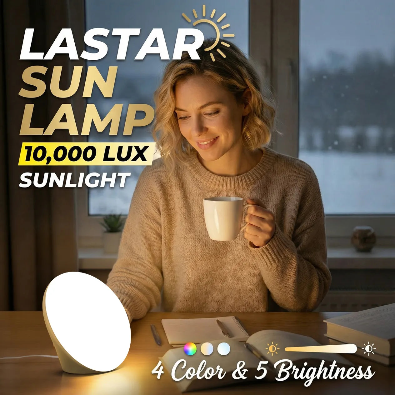LASTAR Sun Lamp, 10000LUX Sunlight Lamp