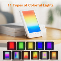 LASTAR Sun Lamp, 10,000 Lux Sun Lamp with 11 RGB Colors, 5 Brightness Levels, 4 Color Temperatures, 4 Timer, Wall Mountable, Touch Control Sunlight Lamp with Memory Function for Home/Office
