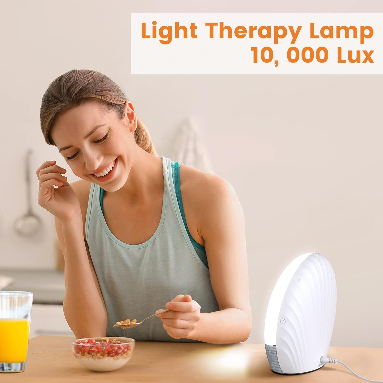 LASTAR Light Therapy Lamp, 12,000 Lux UV Free Sun Lamp with 4 Color Temperature & 5 Brightness Levels & 6 Timer Function Night Light Compatible for Smart Plug Visit the LASTAR Store