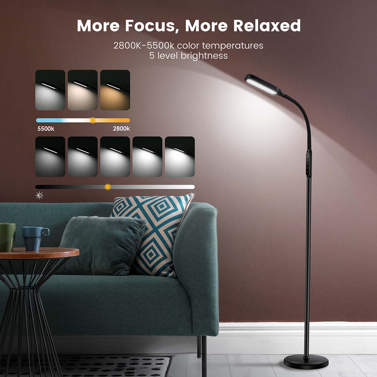 Reading Floor Lamp for Living Room